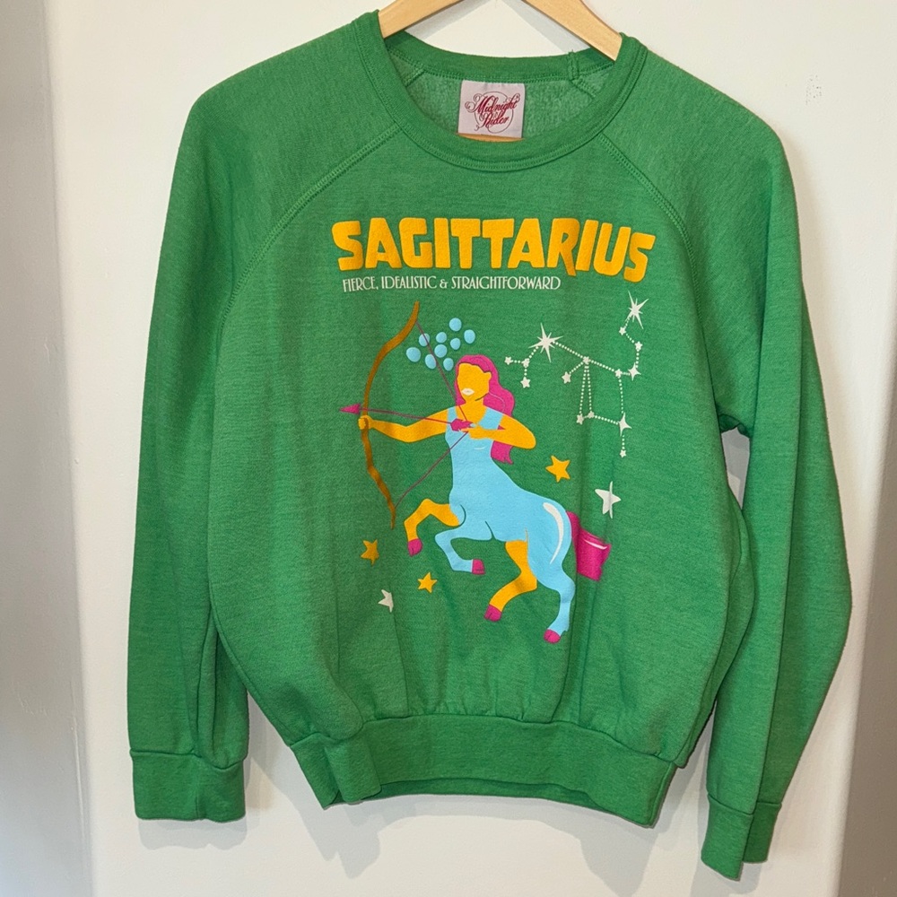 Midnight Rider Green Sagittarius Sweatshirt